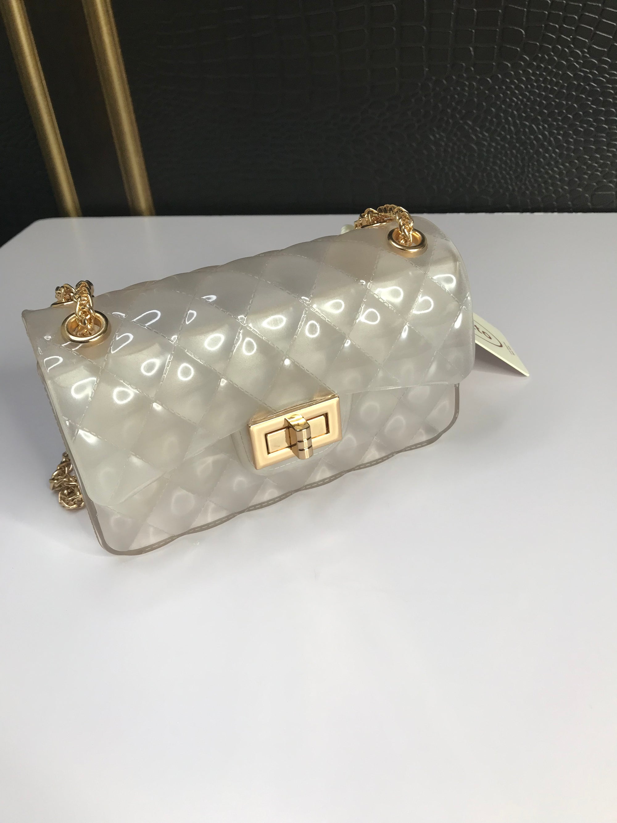 Beautiful Crystal Clear PVC Jelly Handbag Small - Transparent